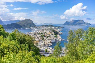 Art Nouveau ad Alesund e salita al belvedere del monte Aksla - Tour a piedi